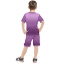 Purple Gradient Ombre Kids  Tee and Shorts Set View2