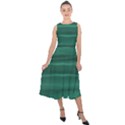 Biscay Green Ombre Midi Tie-Back Chiffon Dress View1