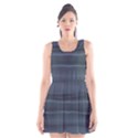 Faded Denim Blue Grey Ombre Scoop Neck Skater Dress View1