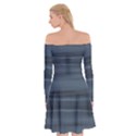 Faded Denim Blue Grey Ombre Off Shoulder Skater Dress View2