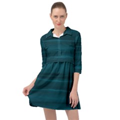 Teal Blue Ombre Mini Skater Shirt Dress by SpinnyChairDesigns