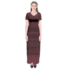 Burgundy Wine Ombre Short Sleeve Maxi Dress by SpinnyChairDesigns