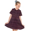 Burgundy Wine Ombre Kids  Short Sleeve Shirt Dress View1