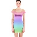 Pastel Rainbow Ombre Gradient Short Sleeve Bodycon Dress View1