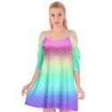 Rainbow Floral Ombre Print Cutout Spaghetti Strap Chiffon Dress View1