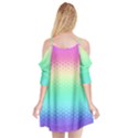 Rainbow Floral Ombre Print Cutout Spaghetti Strap Chiffon Dress View2