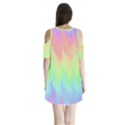 Pastel Rainbow Flame Ombre Shoulder Cutout Velvet One Piece View2