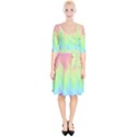 Pastel Rainbow Flame Ombre Wrap Up Cocktail Dress View1