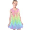 Pastel Rainbow Flame Ombre Kids  Cross Back Dress View1