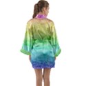 Rainbow Ombre Texture Long Sleeve Satin Kimono View2