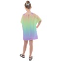 Pastel Rainbow Gradient Kids  One Piece Chiffon Dress View2