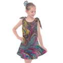 Abstract marbling Kids  Tie Up Tunic Dress View1