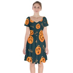 Halloween Short Sleeve Bardot Dress by Sobalvarro