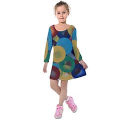 Kaleidoscope Kids  Long Sleeve Velvet Dress by WILLBIRDWELL