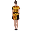 Yellow Poppies Drop Hem Mini Chiffon Dress View2