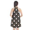 Bear Rein Deer Christmas Halter Neckline Chiffon Dress  View2