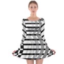 Nine Bar Monochrome Fade Squared Bend Long Sleeve Skater Dress View1