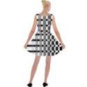 Nine Bar Monochrome Fade Squared Pulled Inverted Velvet Skater Dress View2