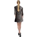 Nine Bar Monochrome Fade Squared Pulled Mini Skater Shirt Dress View2