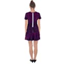 Red and purple abstract Drop Hem Mini Chiffon Dress View2