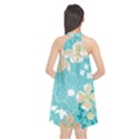 Floral Pattern Halter Neckline Chiffon Dress  View2