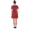 Red buffalo plaid Drop Hem Mini Chiffon Dress View2