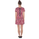 Fancy Ornament Pattern Design Drop Hem Mini Chiffon Dress View2