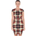 Royal Plaid Capsleeve Drawstring Dress  View1