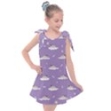 Cheerful Pugs Lie In The Clouds Kids  Tie Up Tunic Dress View1