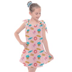 Funny Sweets With Teeth Kids  Tie Up Tunic Dress by SychEva