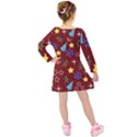 Gingy Red Kids  Long Sleeve Velvet Dress View2