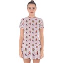 Bullfinches Sit On Branches Drop Hem Mini Chiffon Dress View1