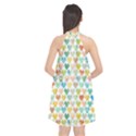 Multicolored Hearts Halter Neckline Chiffon Dress  View2