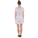 Flowers Pattern Drop Hem Mini Chiffon Dress View2