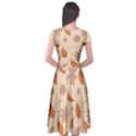 Folk flowers print Floral pattern Ethnic art Cap Sleeve Wrap Front Dress View2