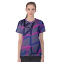 3d Lovely Geo Lines Women s Cotton Tee View1