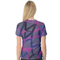 3d Lovely Geo Lines V-Neck Sport Mesh Tee View2