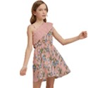 Flower peach blossom Kids  One Shoulder Party Dress View2