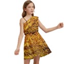 Gold Waves Flow Series 1 Kids  One Shoulder Party Dress View2