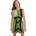 Abstract pattern geometric backgrounds   Kids  One Shoulder Party Dress View1