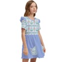 Sunny Day swans Kids  Frilly Sleeves Pocket Dress View2