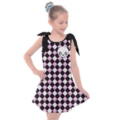 Cute Skulls Kids  Tie Up Tunic Dress by NiniLand