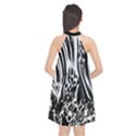 Zebra Leopard Black 7000 Halter Neckline Chiffon Dress  View2