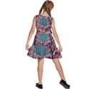 Colorful Floral Leaves Photo Kids  Sleeveless Tiered Mini Dress View4