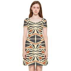 Abstract Geometric Design    Inside Out Cap Sleeve Dress by Eskimos