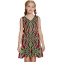 Folk flowers print Floral pattern Ethnic art Kids  Sleeveless Tiered Mini Dress View1