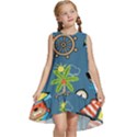 Seamless-pattern-with-sailing-cartoon Kids  Frill Swing Dress View1