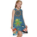 Seamless-pattern-with-sailing-cartoon Kids  Frill Swing Dress View3