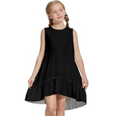 Black Plain Kids  Frill Swing Dress by FunDressesShop