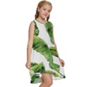 Sheets Tropical Plant Palm Summer Exotic Kids  Frill Swing Dress View3